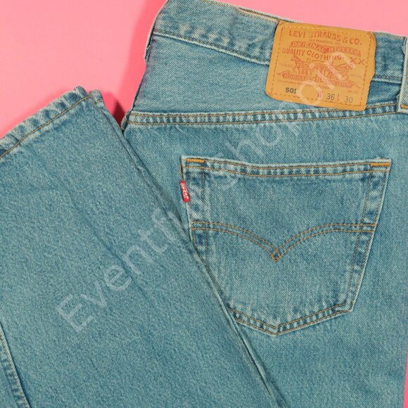 Vintage Levis 501 Jeans Mens 36 Blue Original Straight Denim 90s - Picture 1 of 8